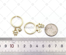 Load image into Gallery viewer, CZ Girl/Boy with Heart On Round Adjustable Ring, Sku#X286