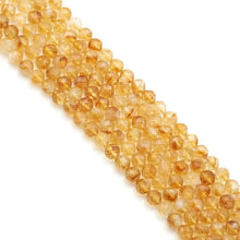 Load image into Gallery viewer, Genuine Citrine Round Faceted Beads, 8mm, Sku#U1517