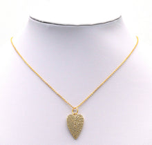 Load image into Gallery viewer, Gold CZ Pave Heart Charm, Sku#LX93