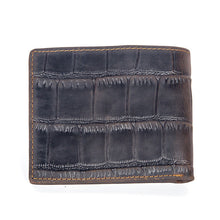 Load image into Gallery viewer, Genuine First-Layer Cowhide Leather Wallet for Men – Slim Horizontal Bifold with Silver Hardware