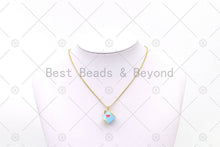 Load image into Gallery viewer, Gold Heart on Colorful Enamel Coffee Cup Shape Pendant, 18K Gold Filled Cup Charm,Necklace Bracelet Charm Pendant, 17x14mm,Sku#LK492
