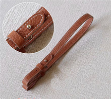 Load image into Gallery viewer, Genuine Leather Bag Strap Replacement – Adjustable Spaghetti Shoulder Strap with Gold &amp; Silver Stud Detail