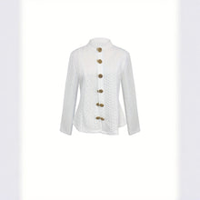 Load image into Gallery viewer, Women's Fashionable Solid Color Textured Fabric Stand Up Collar Jacket