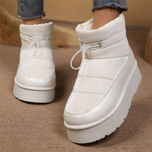 Load image into Gallery viewer, Women's Fleece-Lined Slip-On Short Boots | Warm Cotton Lining, Waterproof PU Upper, Mid Heel