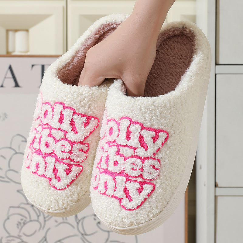 Women's Minimalist Warm Home Slippers - Cozy Indoor Slip-On Shoes with Non-Slip Sole