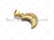 Load image into Gallery viewer, 18K Gold CZ Micro Pave Enamel Moon with Star Charm, Black/White/Red/Blue Moon Charm, 10x16mm/14x21mm, sku#LK36