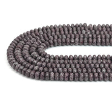 Load image into Gallery viewer, 5x8mm Smooth Rondelle Brown Snowflake Beads, Sku#U1917