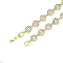 Load image into Gallery viewer, Gold Silver Half Ball Link Adjustable Bracelet, Sku#A330