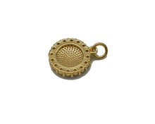 Load image into Gallery viewer, CZ Enamel Round Smiley Face Charm, Sku#F1477C