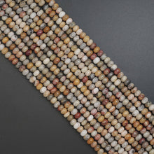Load image into Gallery viewer, 4x6mm Rondelle Smooth Crazy Lace Agate Beads, Sku#U1968