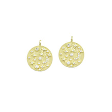 Load image into Gallery viewer, Clear CZ Pearl Moon Star Coin Charm Pendant,Sku#LX861