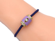Load image into Gallery viewer, CZ Enamel Evil Eye On Barrel Beads, Sku#N60
