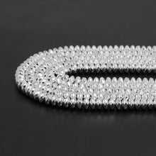 Load image into Gallery viewer, Bright Silver Hematite-2x3/2x4/3x6/3x8/6x10mm Rondelle Smooth /Faceted , SKU#S3