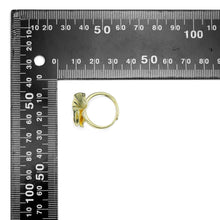 Load image into Gallery viewer, Silver Gold Folded Lotus Leaf flower Statement Adjustable Ring, Sku#A293
