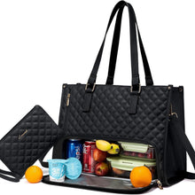 Load image into Gallery viewer, Women's Insulated Lunch Bag – Large Leak-Proof Tote with Laptop Storage | 8 Colors
