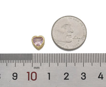 Load image into Gallery viewer, Colorful CZ Gold Heart Space Beads, Sku#LX139