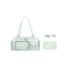 Load image into Gallery viewer, Women's PU Leather Crossbody Bag with Chain Strap &amp; Card Holder – Streetwear Mini Shoulder Bag
