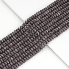 Load image into Gallery viewer, 5x8mm Smooth Rondelle Brown Snowflake Beads, Sku#U1921