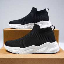 Load image into Gallery viewer, Men's Mid-Cut Laceless Knit Sock Shoes | Breathable Mesh Slip-On Sneakers