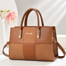 Load image into Gallery viewer, Women's Large Capacity Patchwork Tote Bag - Stylish Color Block Shoulder Handbag