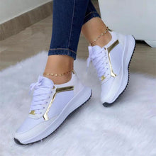 Load image into Gallery viewer, Women's Lace-Up Mesh Sneakers | Breathable Round-Toe Flat Sports Shoes