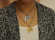 Load image into Gallery viewer, Paperclip Chain Necklace with/without Razor Lion Head, sku#CL05