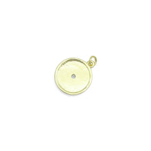 Load image into Gallery viewer, Gold Flower On Round Coin Charm Pendant,Sku#LX864