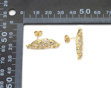 Load image into Gallery viewer, CZ Pave Butterfly Wing Stud Earrings, Sku#LD354
