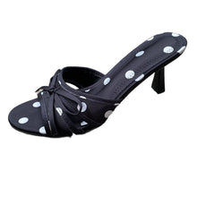 Load image into Gallery viewer, Women's Polka-Dot Bow-Knot Slippers - Elegant Satin High Heel Slip-On Shoes