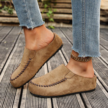 Load image into Gallery viewer, Women's Outdoor Closed-Toe Suede Half-Slipper | Thick PU Sole | Slip-On Vintage Style