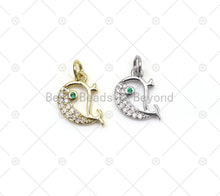 Load image into Gallery viewer, CZ Whale Charm, Sku#JD13