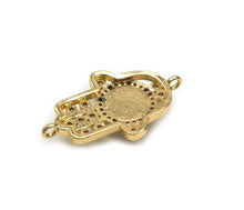 Load image into Gallery viewer, CZ Hamsa Hand Connector, Sku#M407