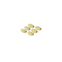 Load image into Gallery viewer, CZ Rice Tube Shape Gold Spacer beads, Sku#JL188