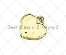 Load image into Gallery viewer, Enamel Colorful Love On Heart Shape Pendant,CZ Micro Enamel Pendant Charm, Enamel Jewelry,25x25mm,Sku#L477