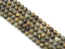Load image into Gallery viewer, Natural Grass Flower Jasper Round Smooth Beads, Sku#U1332