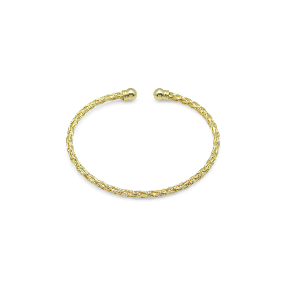 Gold Twisted line patten Bracelet, Sku#A444