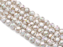 Load image into Gallery viewer, AB Mystic White Tibetan Agate Football Round Beads, 8mm/10m/12mm, Sku#UA240