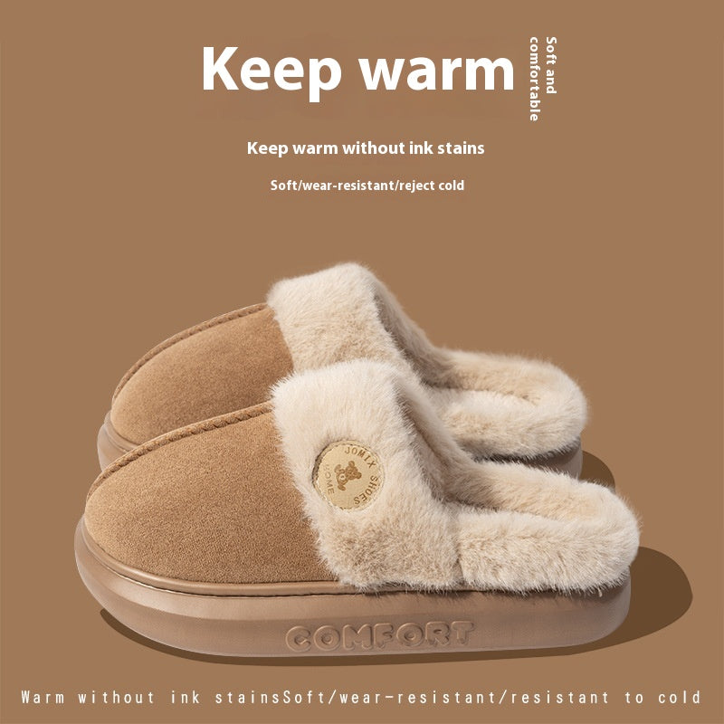 Plush Fleece Slippers for Women & Men | Winter Warm Indoor House Shoes with Non-Slip Sole