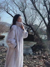 Load image into Gallery viewer, Women's Cross-Design Mink Fur CoatFull-Fur Integrated Design