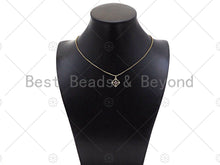 Load image into Gallery viewer, Gold Filled CZ Micro Pave Clover Shape Pendant