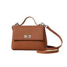 Load image into Gallery viewer, Women's Genuine Leather Crossbody Shoulder Bag | Lock Clasp | Phone &amp; Card Pockets