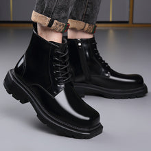 Load image into Gallery viewer, Women's Insulated Side Zipper Boots - Wedge Heel High Shaft Winter Boots with Rubber Sole