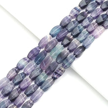 Load image into Gallery viewer, Genuine Fluorite Twisted Rice Beads, 8x16mm, Sku#U1562