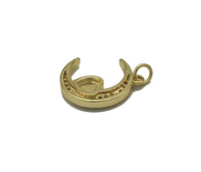 Load image into Gallery viewer, Opal Heart On Cresent Moon Charm, Sku#F1504