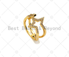 Load image into Gallery viewer, CZ Gold Star Ring,Sku#X179