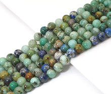 Load image into Gallery viewer, Genuine Quality Chrysocolla Round Smooth Beads, 8mm/10mm, Sku#U1488