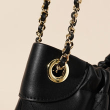Load image into Gallery viewer, Genuine Leather Pleated ShoulderCrossbody Bag With Chain Strap