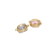 Load image into Gallery viewer, Big Colorful Oval CZ Spacer Beads, Sku#LD384