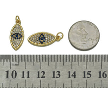 Load image into Gallery viewer, Gold CZ Evil Eye Charm, Sku#LK686
