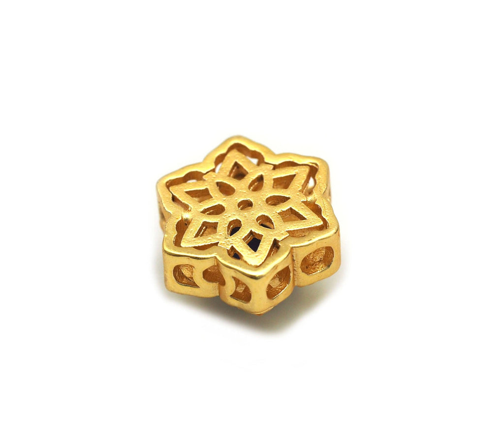 Evil Eye Hexagram Spacer Charm beads, Sku#LX12